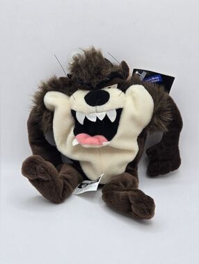 Vintage Taz Tasmanian Devil Plush WB Studio Store 1998 Bean Bag Looney Tunes